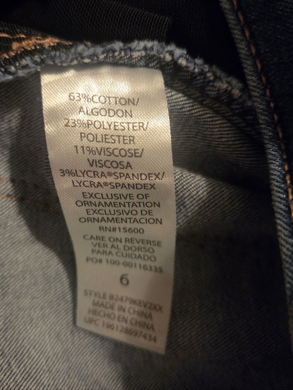 Democracy Ab Technology Jeans Size 6 Bootcut Stretch Distressed Medium Wash - Picture 8 of 9